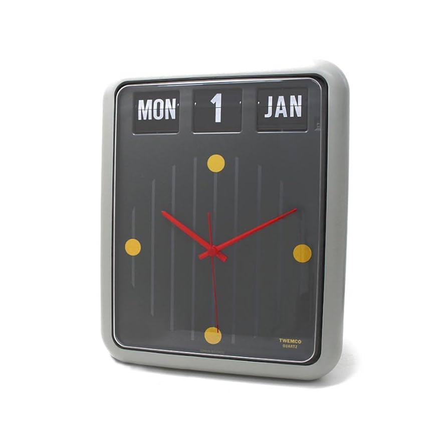 Amazon.co.jp: TWEMCO BQ-12 Wall Clock Patter Calendar Clock